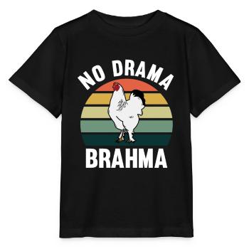 No Drama Brahma Poulets Élevage de poulet coq - T-shirt bio MINI CREATOR Stanley/Stella Enfant - noir - Devant - Mikhail (115cm)