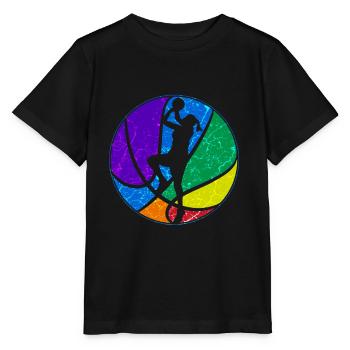 Basketballspieler Basketball Mädchen - Stanley/Stella Kinder T-Shirt MINI CREATOR  - Schwarz - Vorne - Mikhail (115cm)