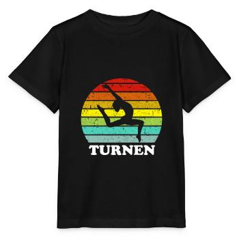 Turnen Vintage Bodenturnen Gymnastik Aerobic - Stanley/Stella Kinder T-Shirt MINI CREATOR  - Schwarz - Vorne - Mikhail (115cm)