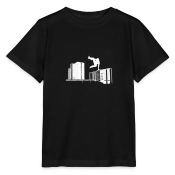 Parkour runner high-rise steeplechase parkour run - Stanley/Stella MINI CREATOR Kids’ T-Shirt - black - Front - Mikhail (115cm)
