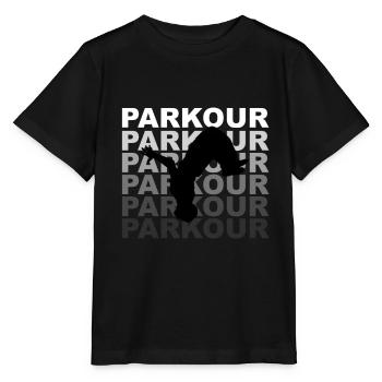 Parkour saying parkour runner reverse salto - Stanley/Stella MINI CREATOR Kids’ T-Shirt - black - Front - Mikhail (115cm)