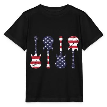 Country Music Retro Vintage Guitar - Stanley/Stella MINI CREATOR Kids’ T-Shirt - black - Front - Mikhail (115cm)