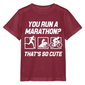 triathlon - Stanley/Stella MINI CREATOR Kids’ T-Shirt - burgundy - Front - Kain (125cm)