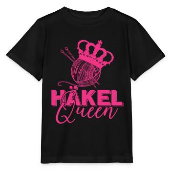 Häkel Queen Garn Stricknadel Handarbeit - Stanley/Stella Kinder T-Shirt MINI CREATOR  - Schwarz - Vorne - Mikhail (115cm)
