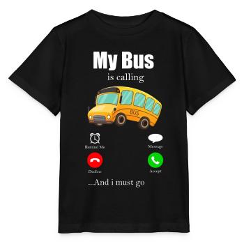 Bus bus bus autobus autobus bus autobus bus autobus cadeau - T-shirt bio MINI CREATOR Stanley/Stella Enfant - noir - Devant - Mikhail (115cm)