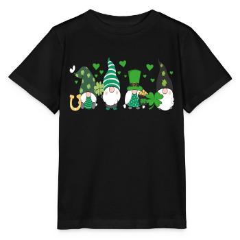 St Patrick's Day Dwarf Swelling Shamrock - Stanley/Stella MINI CREATOR Kids’ T-Shirt - black - Front - Mikhail (115cm)