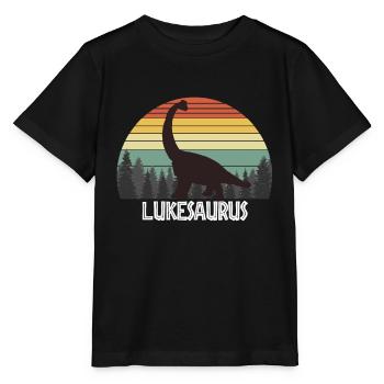 LUKESAURUS LUKE SAURUS LUKE DINOSAUR - Stanley/Stella Kinder T-Shirt MINI CREATOR  - Schwarz - Vorne - Mikhail (115cm)