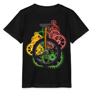 Machine monocycle technique Roue Roue Vélo - T-shirt bio MINI CREATOR Stanley/Stella Enfant - noir - Devant - Mikhail (115cm)