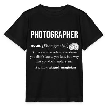 Fotograf - Stanley/Stella Kinder T-Shirt MINI CREATOR  - Schwarz - Vorne - Mikhail (115cm)