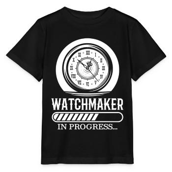 Horlogerie horloger maître cadeau - T-shirt bio MINI CREATOR Stanley/Stella Enfant - noir - Devant - Mikhail (115cm)