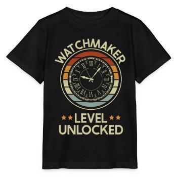 Horlogerie horloger maître cadeau - T-shirt bio MINI CREATOR Stanley/Stella Enfant - noir - Devant - Mikhail (115cm)
