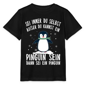 Pinguin Tier Südpol Antarktis Vögel Geschenk - Stanley/Stella Kinder T-Shirt MINI CREATOR  - Schwarz - Vorne - Mikhail (115cm)