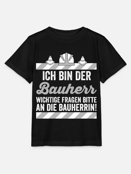 Ich bin der Bauherr - Stanley/Stella Kinder T-Shirt MINI CREATOR - Schwarz