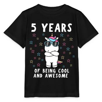 5. Geburtstag 5 Jahre Kindergeburtstag - Stanley/Stella Kinder T-Shirt MINI CREATOR  - Schwarz - Vorne - Mikhail (115cm)