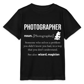 Fotograf - Stanley/Stella Kinder T-Shirt MINI CREATOR  - Schwarz - Vorne - Mikhail (115cm)