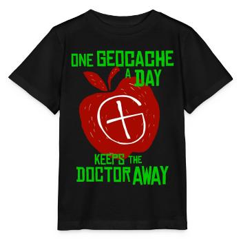 Geocaching Gifts Caches Geocacher - Stanley/Stella MINI CREATOR Kids’ T-Shirt - black - Front - Mikhail (115cm)