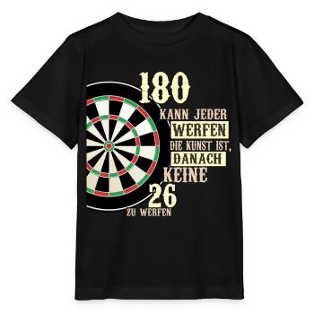 180 kann jeder werfen Dartscheibe Teamplayer Dart - Stanley/Stella Kinder T-Shirt MINI CREATOR  - Schwarz - Vorne - Mikhail (115cm)