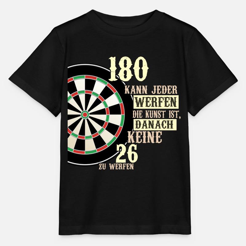 180 kann jeder werfen Dartscheibe Teamplayer Dart - Stanley/Stella Kinder T-Shirt MINI CREATOR  - Schwarz