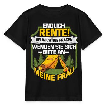 Rentner - Stanley/Stella Kinder T-Shirt MINI CREATOR  - Schwarz - Vorne - Mikhail (115cm)