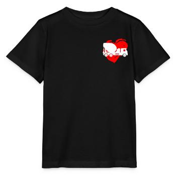 CEMENT MIXER HEART HEARTBEAT CEMENT MIXER LOVER - T-shirt bio MINI CREATOR Stanley/Stella Enfant - noir - Devant - Mikhail (115cm)
