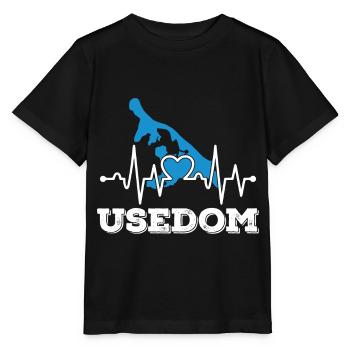 Usedom Herzschlag Insel Leben Ostsee Strand - Stanley/Stella Kinder T-Shirt MINI CREATOR  - Schwarz - Vorne - Mikhail (115cm)