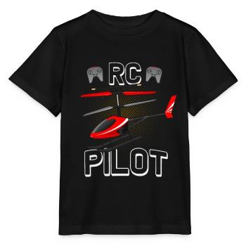 Vol modèle RC Hélicoptère pilote modèle hélicoptère - T-shirt bio MINI CREATOR Stanley/Stella Enfant - noir - Devant - Mikhail (115cm)