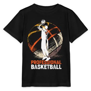 Professional Basketball Sport Dunking Basket - Stanley/Stella MINI CREATOR Kids’ T-Shirt - black - Front - Mikhail (115cm)