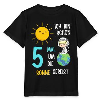 5 Jahre Kind Geburtstag Kinder Kindergeburtstag - Stanley/Stella Kinder T-Shirt MINI CREATOR  - Schwarz - Vorne - Mikhail (115cm)