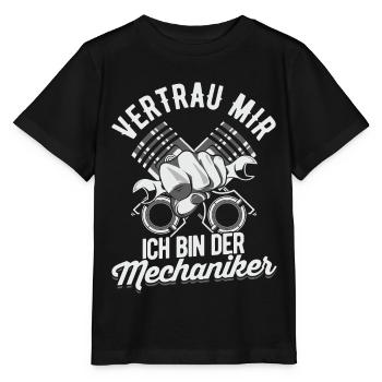 Mechaniker - Stanley/Stella Kinder T-Shirt MINI CREATOR  - Schwarz - Vorne - Mikhail (115cm)