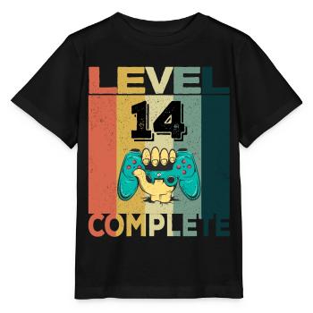 14th Birthday Young Man 2007 Level 14 Years Game - Stanley/Stella MINI CREATOR Kids’ T-Shirt - black - Front - Mikhail (115cm)