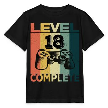 18th Birthday Young Man 2003 Level 18 Years Game - Stanley/Stella MINI CREATOR Kids’ T-Shirt - black - Front - Mikhail (115cm)