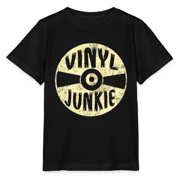 Vinyl Junkie Retro Vintage Album Schallplatte 70er - Stanley/Stella Kinder T-Shirt MINI CREATOR  - Schwarz - Vorne - Mikhail (115cm)