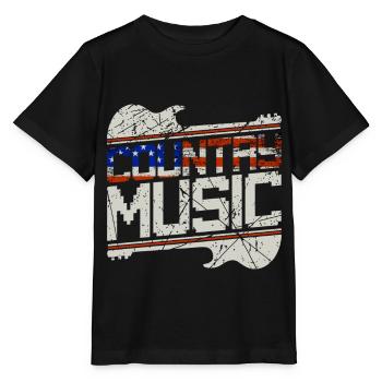 Country Music America - Stanley/Stella MINI CREATOR Kids’ T-Shirt - black - Front - Mikhail (115cm)
