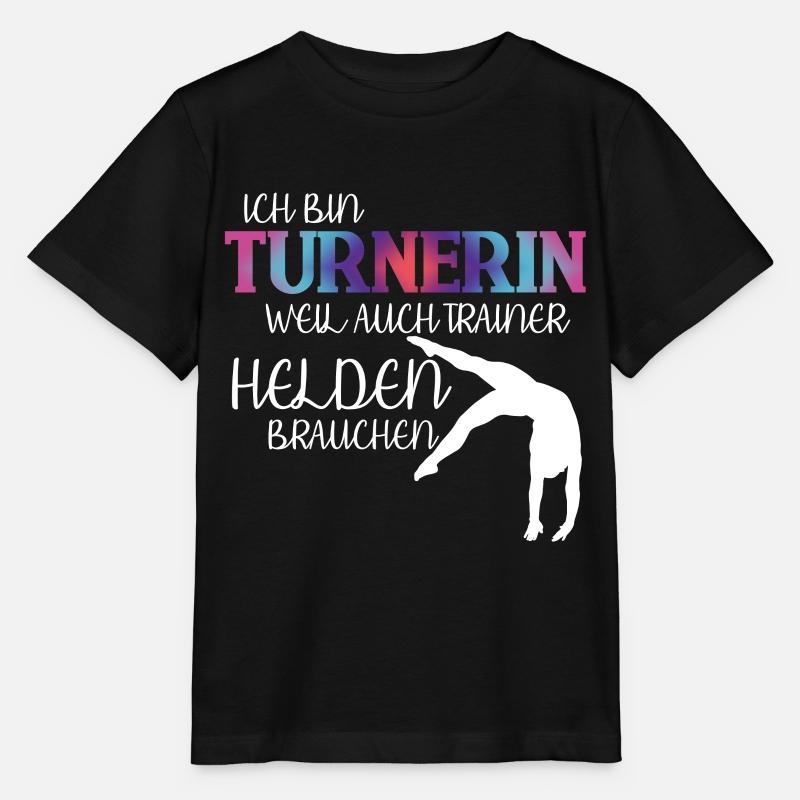 Turnen Handstand Spruch Trainer - Stanley/Stella Kinder T-Shirt MINI CREATOR  - Schwarz