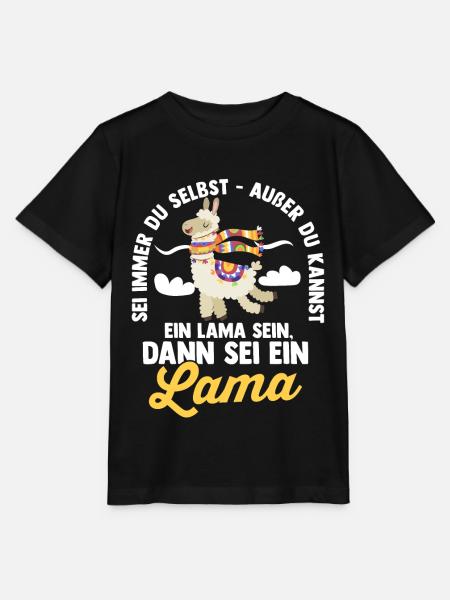 Lama - Stanley/Stella Kinder T-Shirt MINI CREATOR - Schwarz