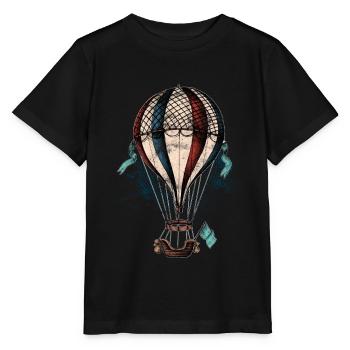 Montgolfières vintage Montgolfières - T-shirt bio MINI CREATOR Stanley/Stella Enfant - noir - Devant - Mikhail (115cm)