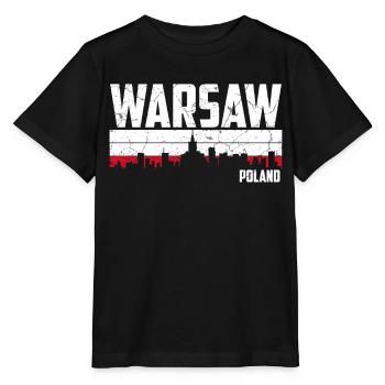 Warschau Skyline Polen - Stanley/Stella Kinder T-Shirt MINI CREATOR  - Schwarz - Vorne - Mikhail (115cm)