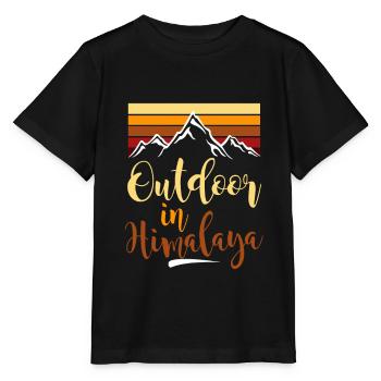 Montagnes de l’Himalaya Randonnée Tibet Népal - T-shirt bio MINI CREATOR Stanley/Stella Enfant - noir - Devant - Mikhail (115cm)