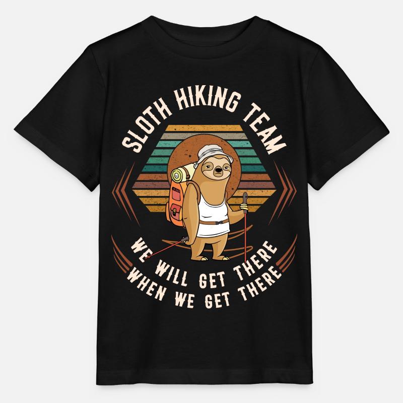 funny Sloth Hiking Team We Will Get Get - T-shirt bio MINI CREATOR Stanley/Stella Enfant - noir