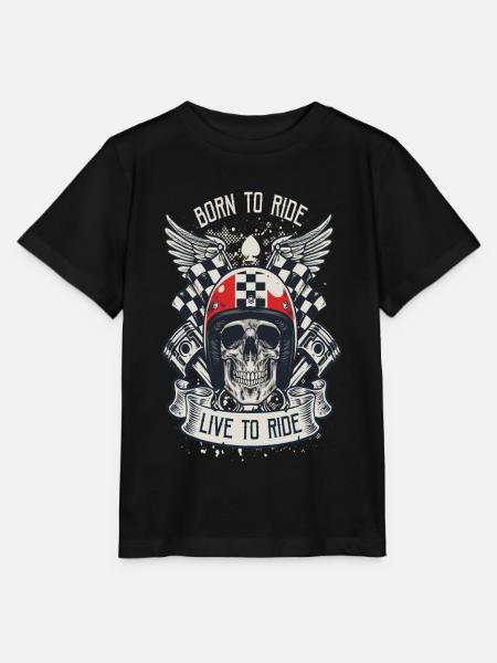 Motorrad Motorrad Sprüche Biker Motorradfahrer - Stanley/Stella Kinder T-Shirt MINI CREATOR - Schwarz