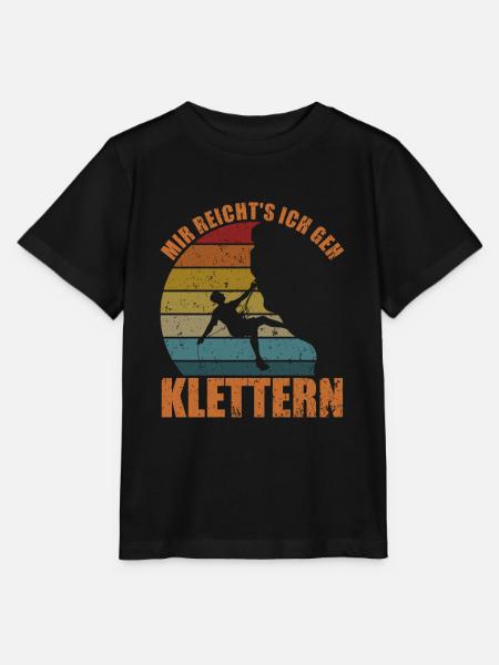Mir reicht's ich geh klettern Kletterer - Stanley/Stella Kinder T-Shirt MINI CREATOR - Schwarz