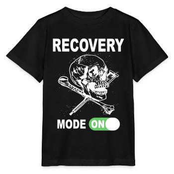 Recovery Mode On - Skull with crutches - Stanley/Stella MINI CREATOR Kids’ T-Shirt - black - Front - Mikhail (115cm)