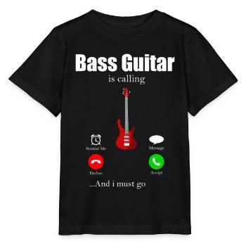 Bassist - T-shirt bio MINI CREATOR Stanley/Stella Enfant - noir - Devant - Mikhail (115cm)