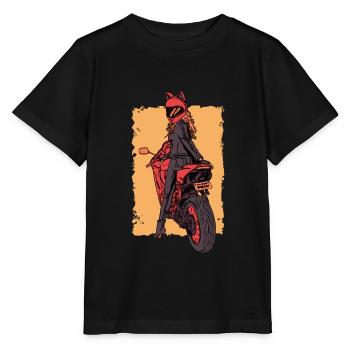 Motorcyclist Biker Biker - Stanley/Stella MINI CREATOR Kids’ T-Shirt - black - Front - Mikhail (115cm)