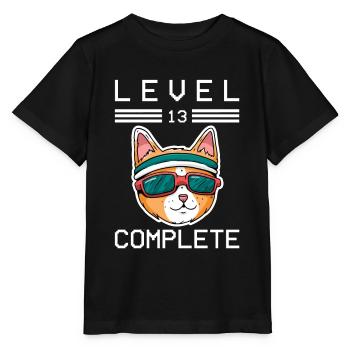 Enfants Niveau 13 ans t-shirt d’anniversaire Gamer - T-shirt bio MINI CREATOR Stanley/Stella Enfant - noir - Devant - Mikhail (115cm)