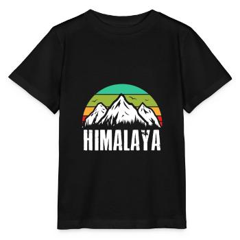 Himalaya Retro Mountains Mountain Mountaineering - Stanley/Stella MINI CREATOR Kids’ T-Shirt - black - Front - Mikhail (115cm)