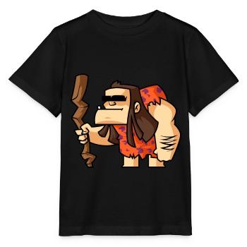 Funny Comic Neandertal - T-shirt bio MINI CREATOR Stanley/Stella Enfant - noir - Devant - Mikhail (115cm)