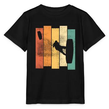Kite Kitesurfer kiteboarding kitesurfing - Stanley/Stella Kinder T-Shirt MINI CREATOR  - Schwarz - Vorne - Mikhail (115cm)