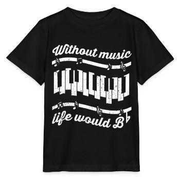 Piano Piano Piano Piano Digital Piano Music Gift - Stanley/Stella MINI CREATOR Kids’ T-Shirt - black - Front - Mikhail (115cm)