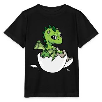 Dragon fable fables Fantasy Enfants Bébé - T-shirt bio MINI CREATOR Stanley/Stella Enfant - noir - Devant - Mikhail (115cm)